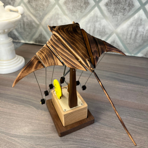 Ocean Workshop™ Handcrafted Wooden Manta Ray Automaton