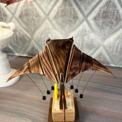 Ocean Workshop™ Handcrafted Wooden Manta Ray Automaton