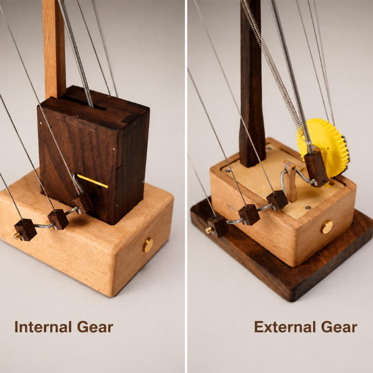 Ocean Workshop™ Handcrafted Wooden Manta Ray Automaton