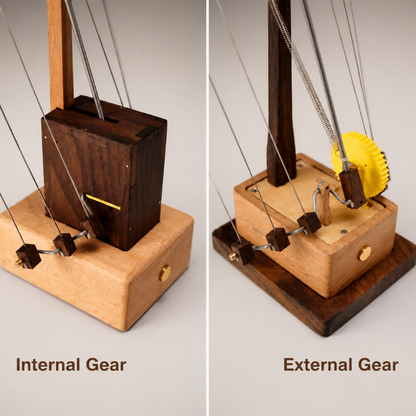 Ocean Workshop™ Handcrafted Wooden Manta Ray Automaton